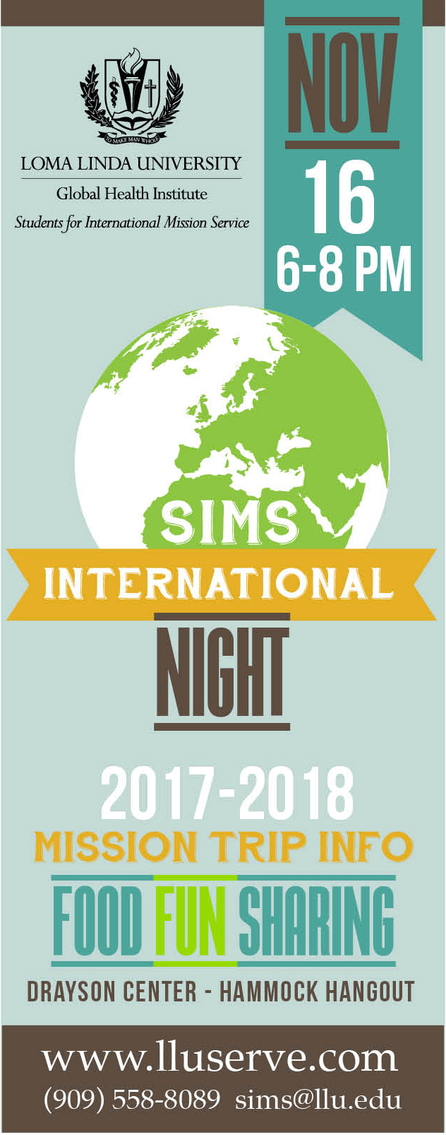 Ad for SIMS International Night