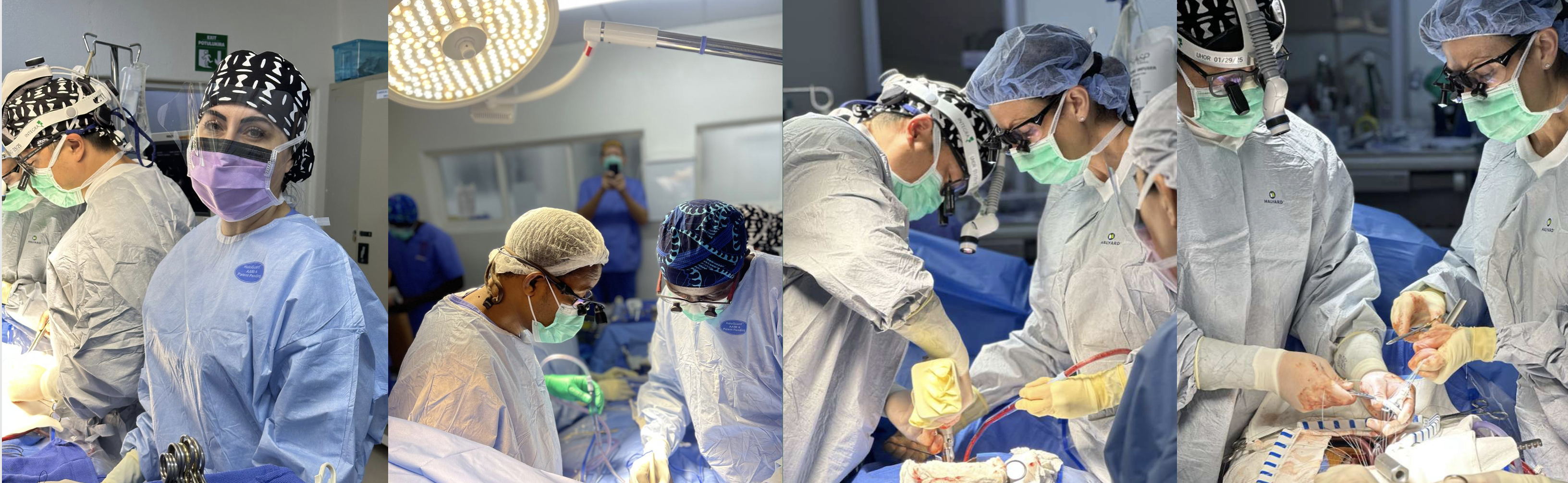 Surgeons performing heart surgeries 