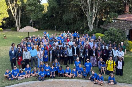 PAACS conference attendees gather together for group photo