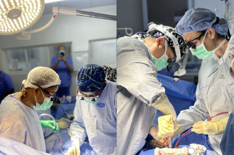 Surgeons performing heart surgeries 