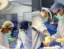 Surgeons performing heart surgeries 